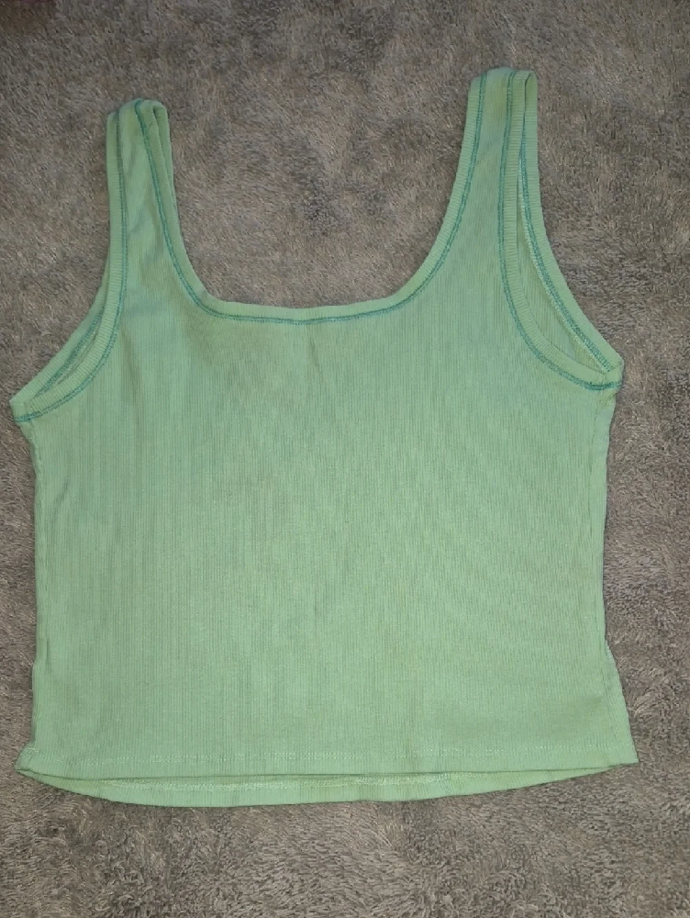 wild fable Light Green Ribbed Scoop Tank Top - Picture 5 of 7